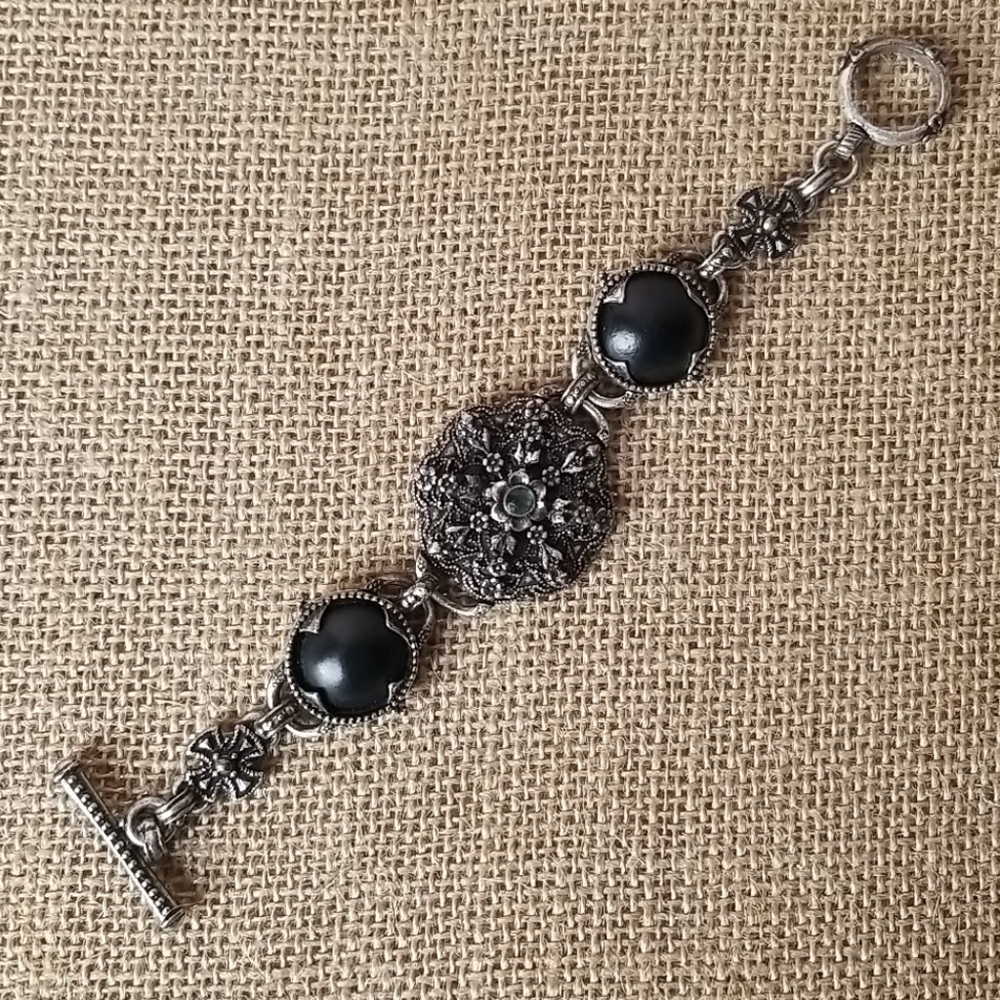 Lucky Brand Silvertone Flower Bracelet